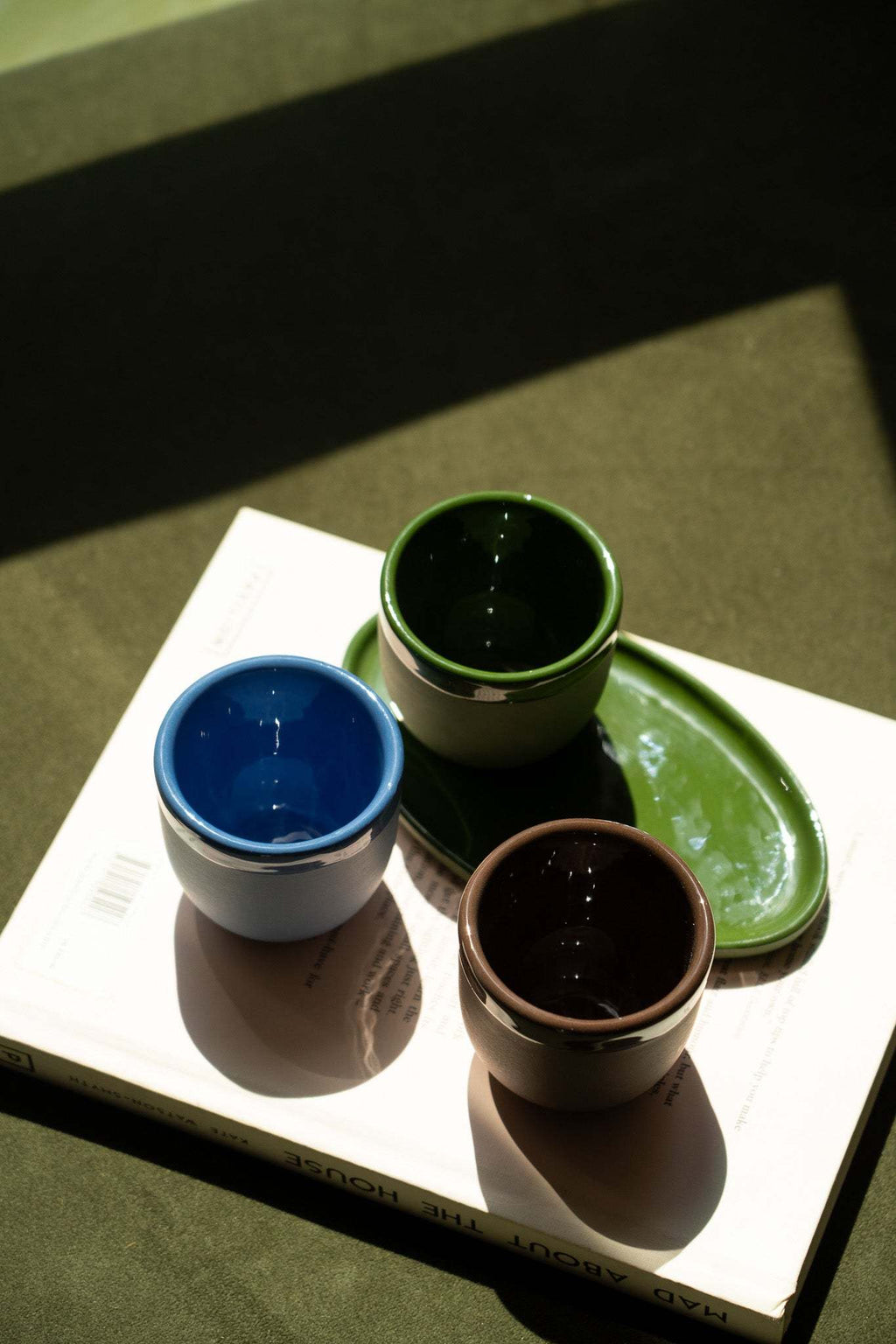 Handmade Porcelain Espresso Cup – Ukrainian Ceramic 2oz Cup (Green, Blue, Pink, Brown) – With or Without Saucer