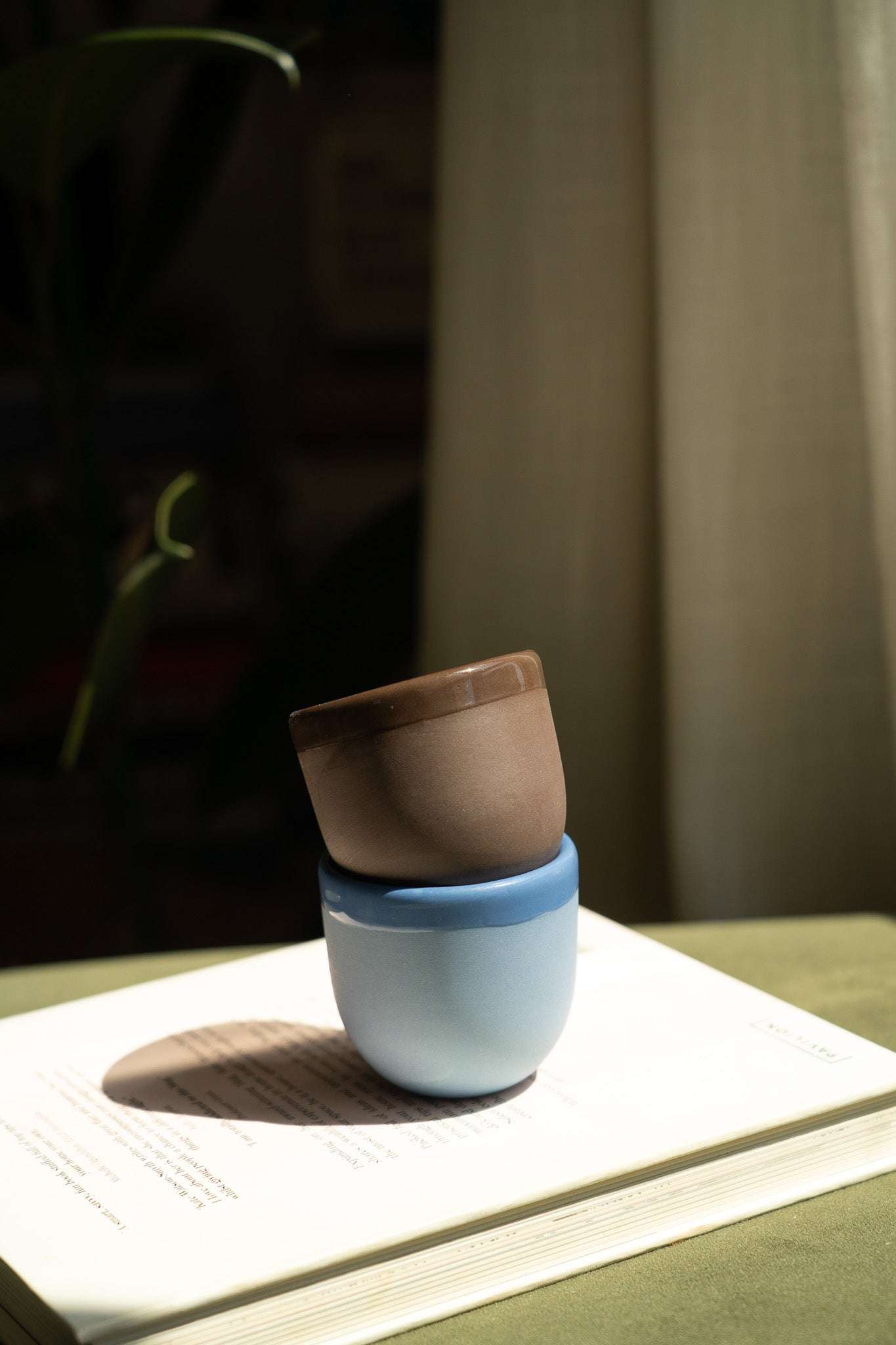 Handmade Porcelain Espresso Cup – Ukrainian Ceramic 2oz Cup (Green, Blue, Pink, Brown) – With or Without Saucer