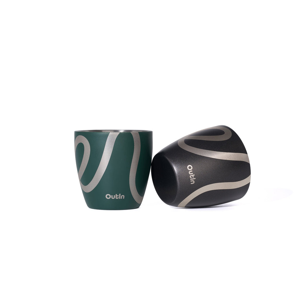 OutIn Double-Wall Stainless Espresso Cups – Set of 2