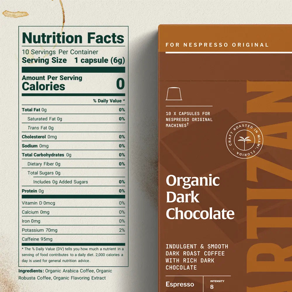 Artizan Organic Dark Chocolate Espresso – Nespresso Compatible