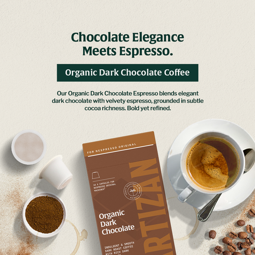 Artizan Organic Dark Chocolate Espresso Capsules - Shop Coffee Hobby