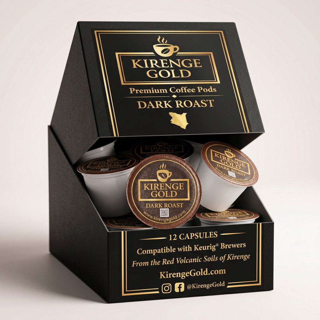 Kirenge Gold Kenyan Dark Roast Coffee Pods, Keurig® compatible