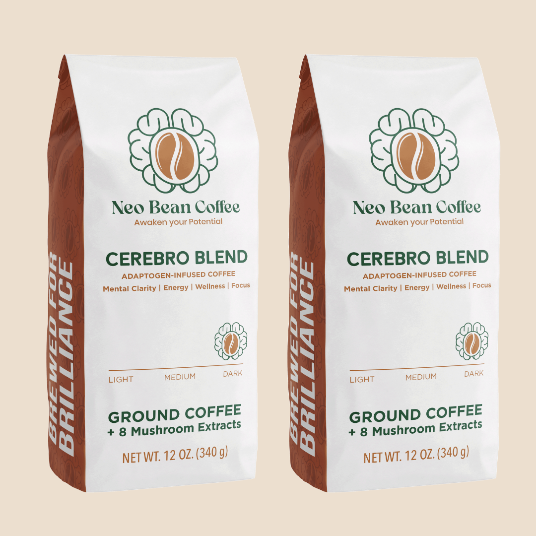 NeoBean Cerebro Blend – Mushroom Coffee with 8 Adaptogenic Mushrooms