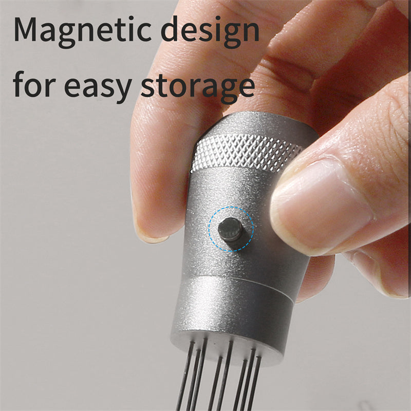 Magnetic Espresso WDT Tool in Stainless Steel, Needle Distributor for Espresso Machines