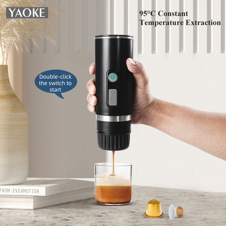 Yaoke portable fully automatic Italian espresso capsule coffee machine large and small capsule coffee powder universal - Shop Coffee Hobby