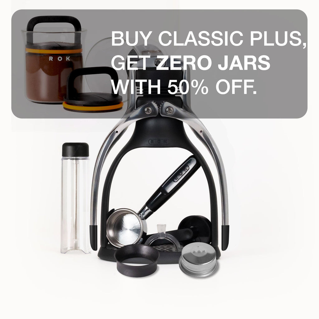 ROK EspressoGC Black PLUS — Manual Lever Espresso Machine