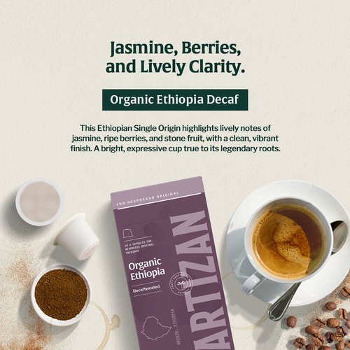 Artizan Ethiopia Decaf Espresso Capsules - Shop Coffee Hobby