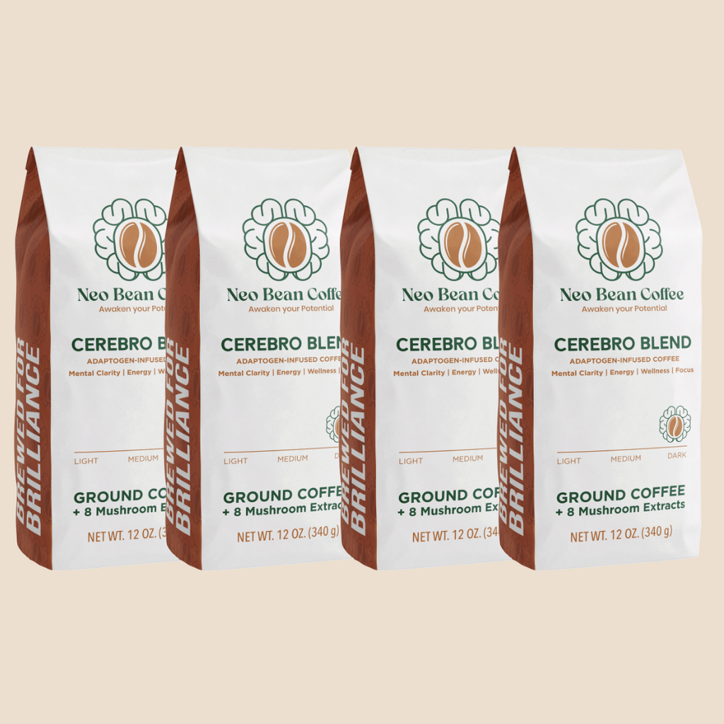 NeoBean Cerebro Blend – Mushroom Coffee with 8 Adaptogenic Mushrooms