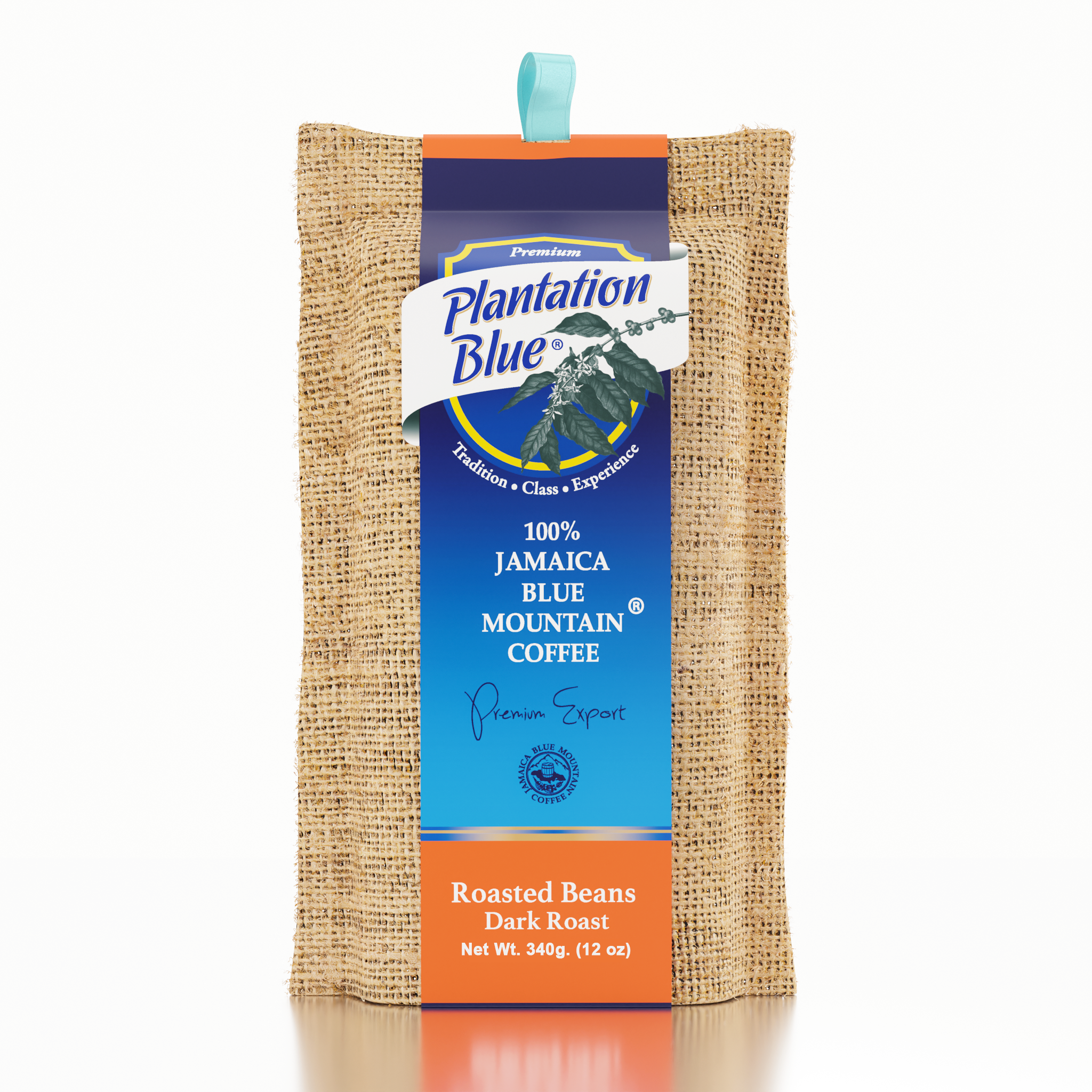 Plantation Blue 100% Jamaica Blue Mountain Coffee - Dark Roasted Beans (12oz) - Shop Coffee Hobby