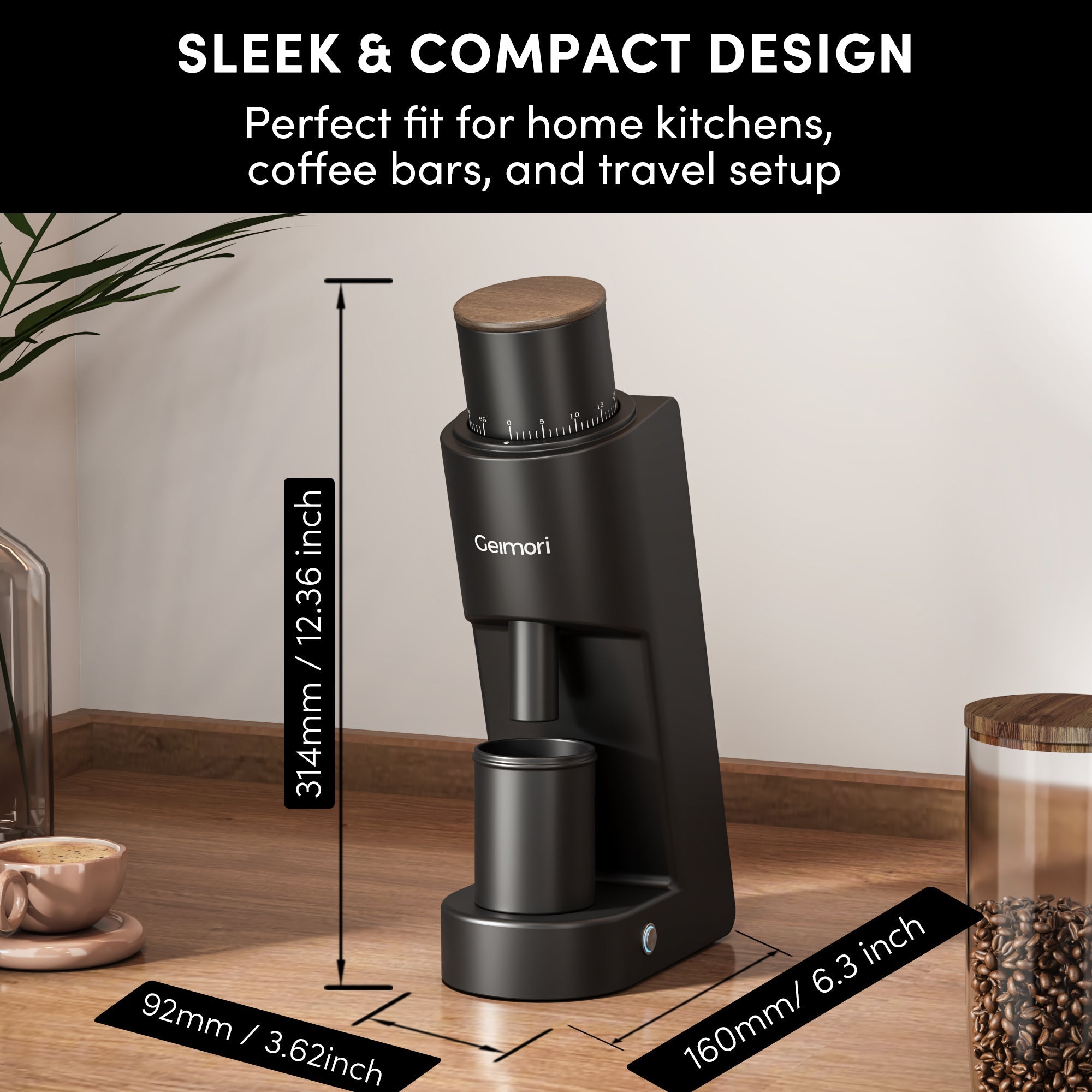 Geimori GU38 Compact Single-Dose Coffee Grinder