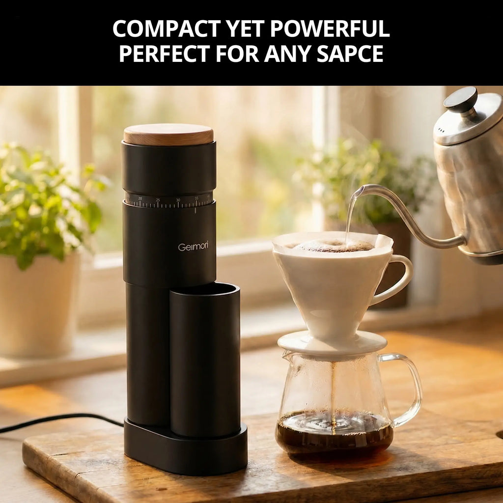 Geimori T38 Plus Electric Coffee Grinder for Espresso & Filter