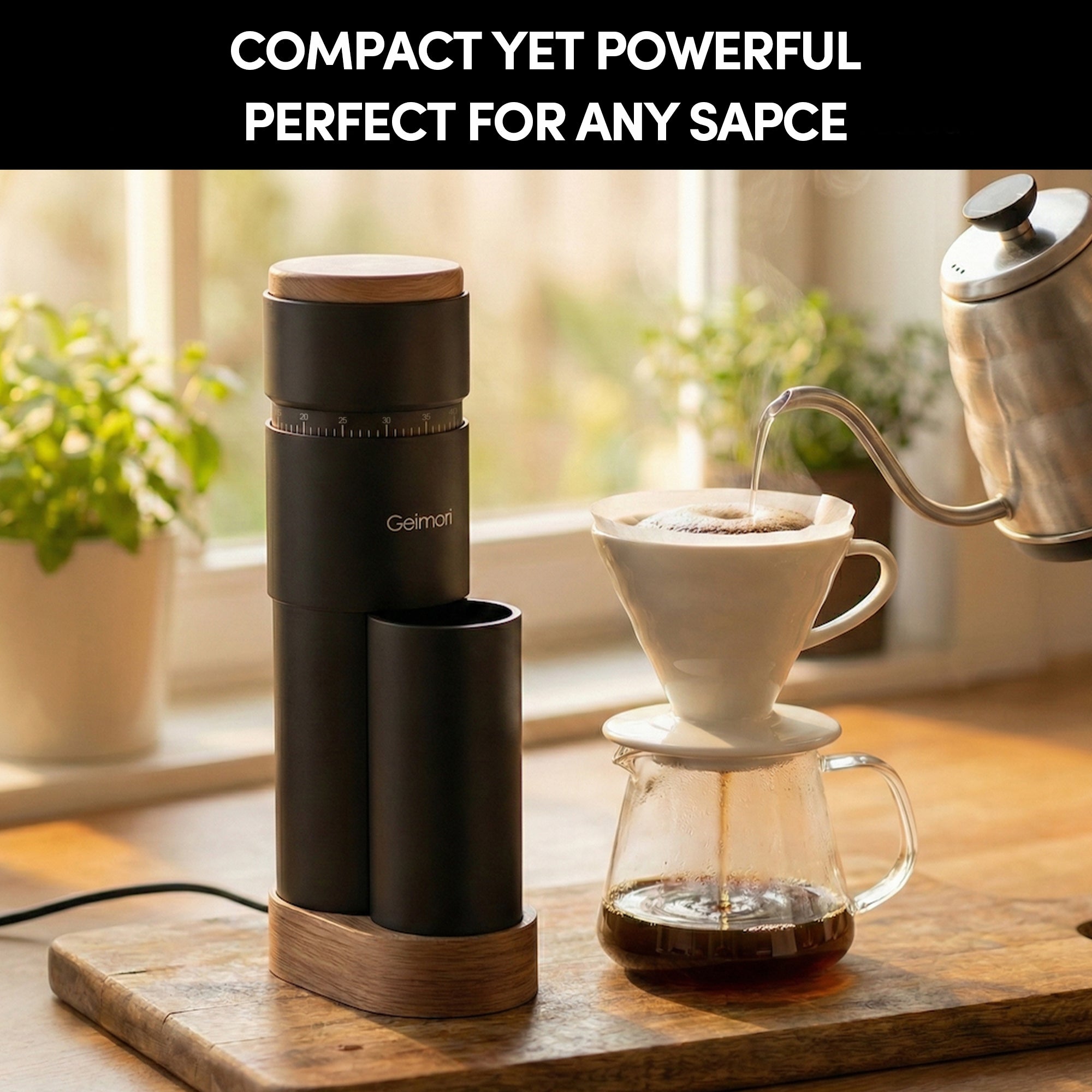 Geimori T38 Plus Compact Electric Coffee Grinder