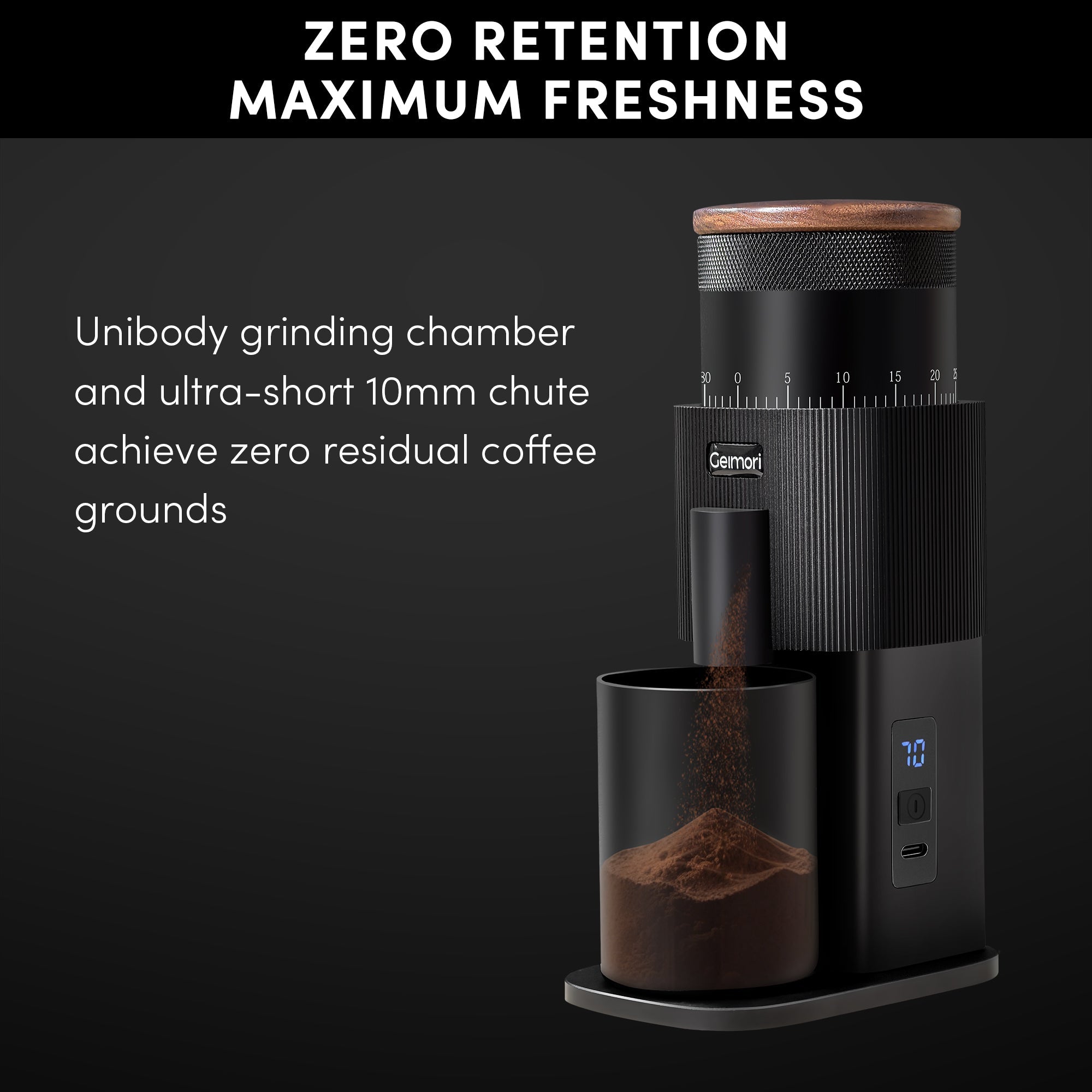 Geimori T38 Battery-Powered Portable Coffee Grinder – Espresso & Filter