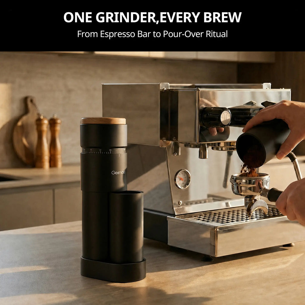 Geimori T38 Plus Electric Coffee Grinder for Espresso & Filter