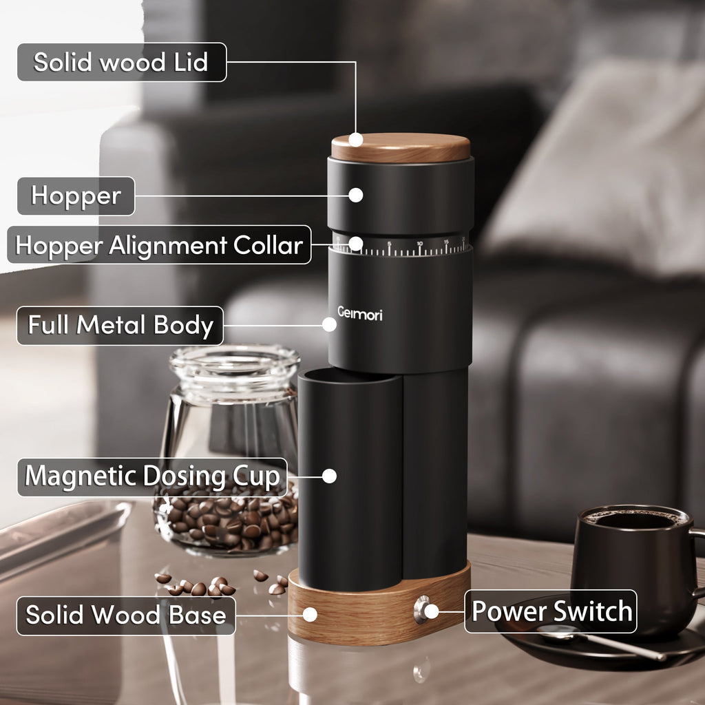 Geimori T38 Plus Compact Electric Coffee Grinder
