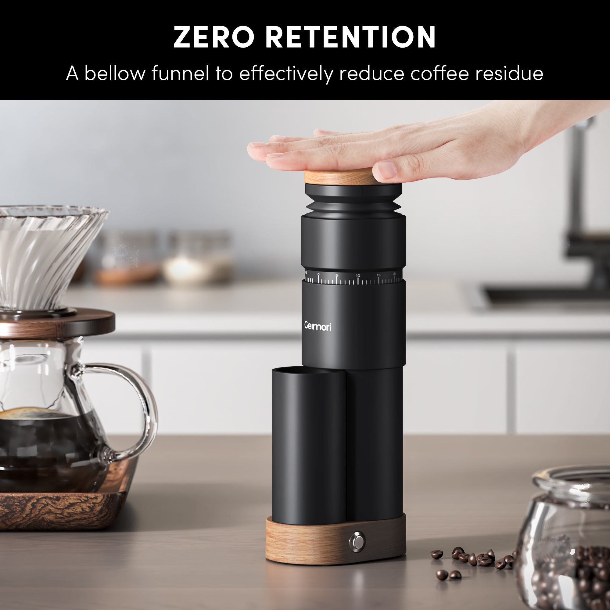 Geimori T38 Plus Compact Electric Coffee Grinder