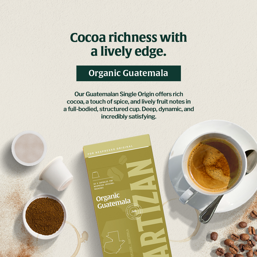 Artizan Organic Guatemala Robusta Espresso Capsules – 10 Count