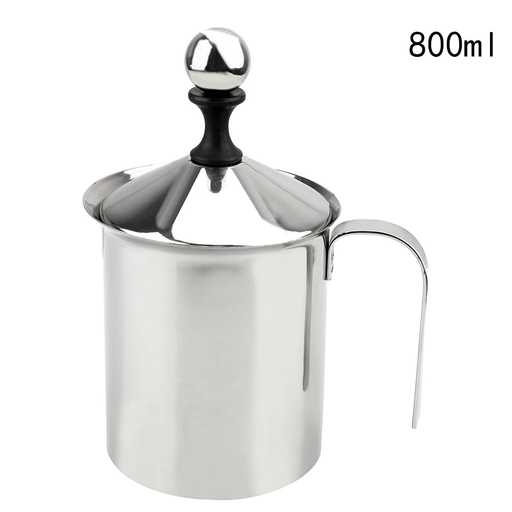 400ml Stainless Steel Manual Milk Frother for espresso machines