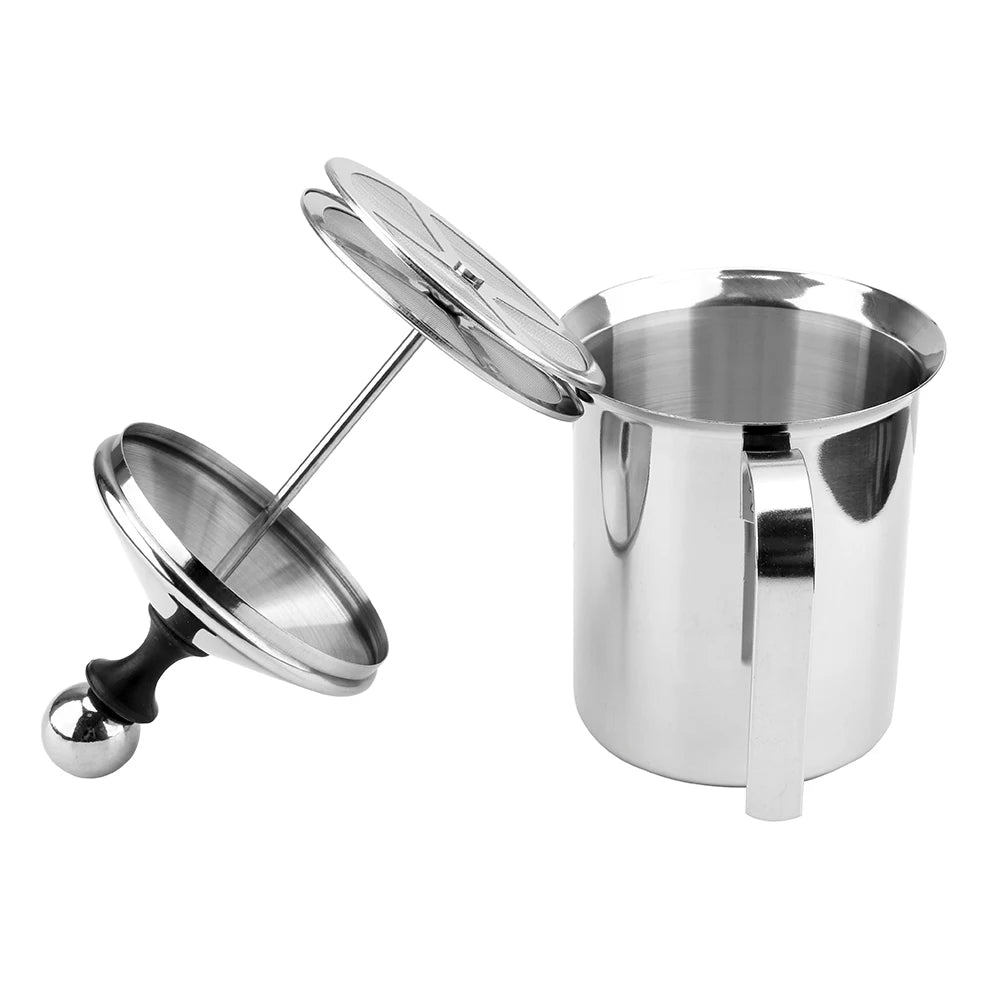 400ml Stainless Steel Manual Milk Frother for espresso machines