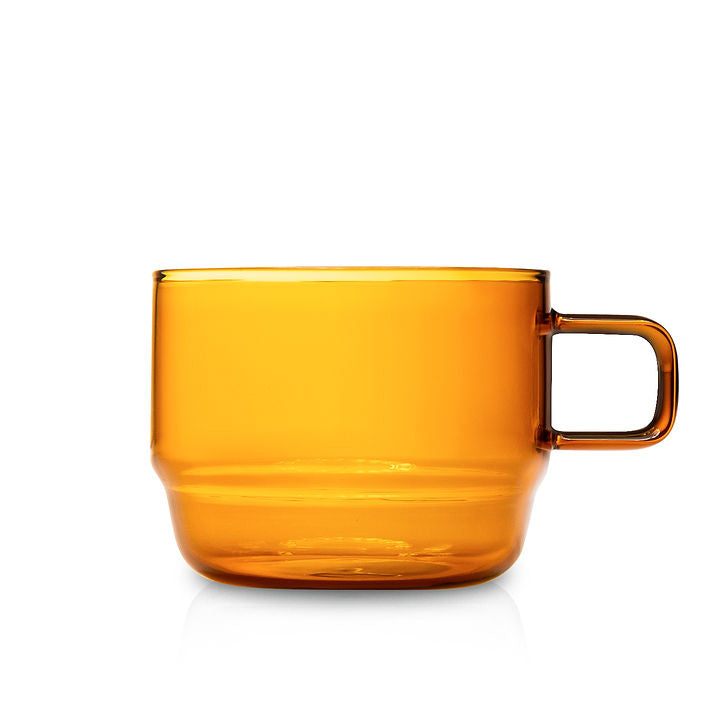 Espresso Parts Hario Stackable Glass Mug, Amber, 10 oz