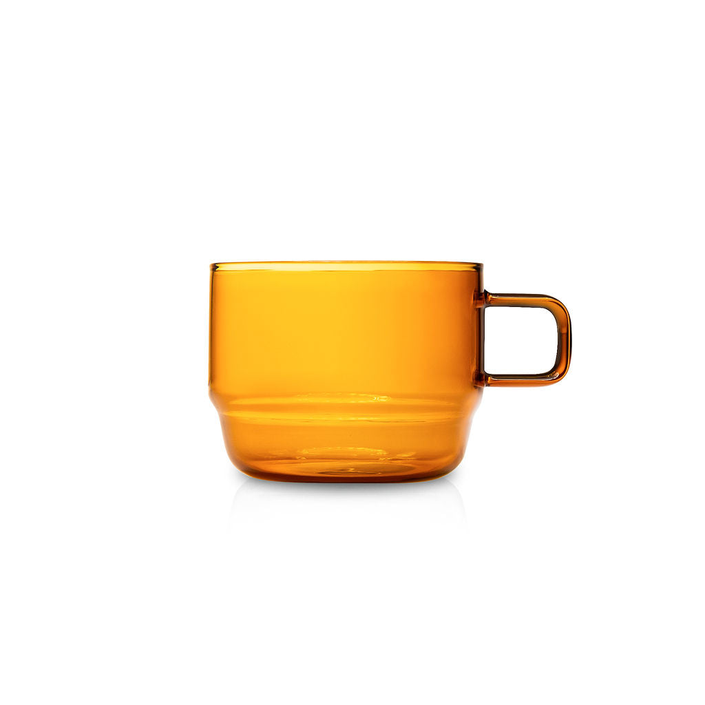Amber 10 oz Hario Stackable Glass Mug