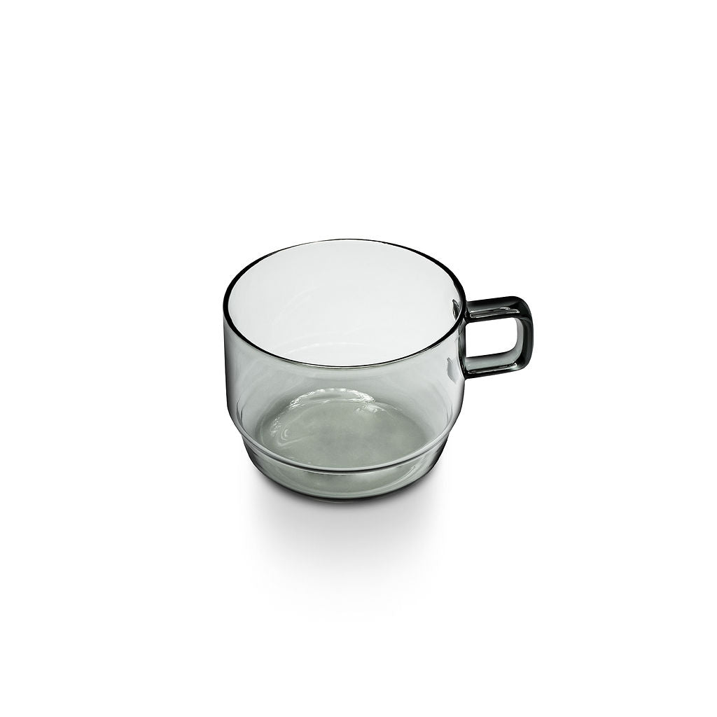 Gray 10 oz Hario Stackable Glass Mug