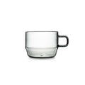 Gray Stackable Glass Mug, 10oz (300ml) for Espresso Parts Diner series