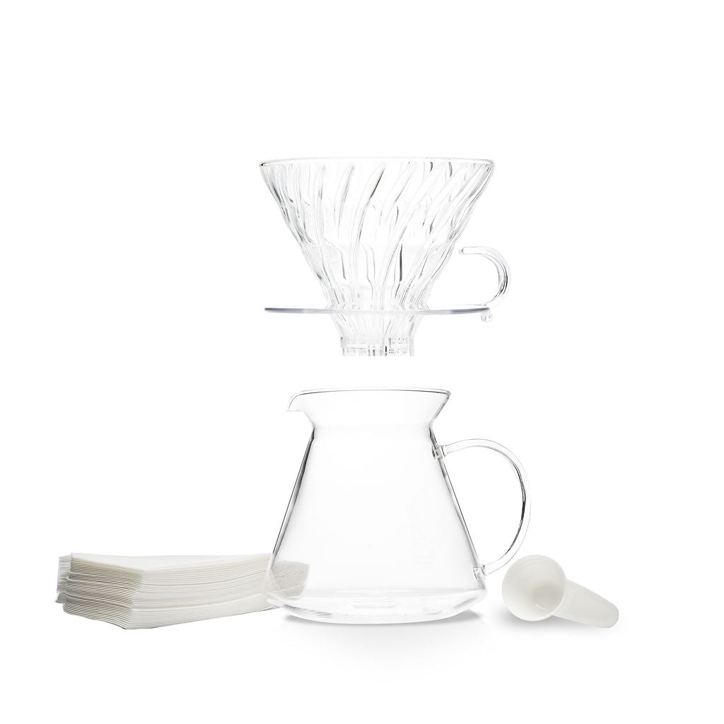 Espresso Parts Hario V60 02 Pour-Over Starter Kit with 600 ml Glass Server
