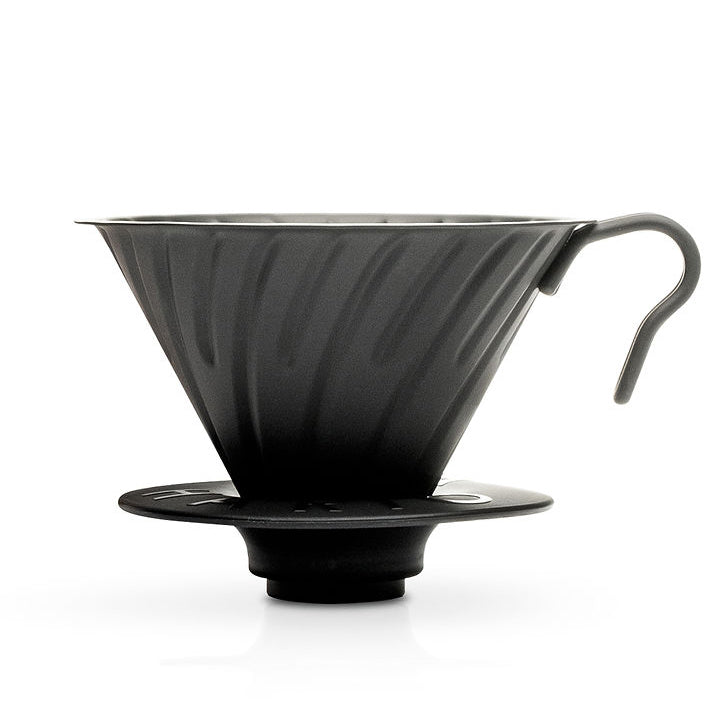 Espresso Parts Hario V60 02 Metal Pour-Over Coffee Dripper in Black