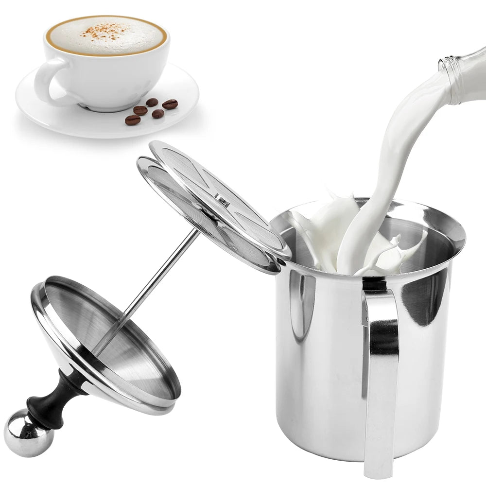 Shop Coffee Hobby Stainless Steel Manual Milk Frother, 800ml version