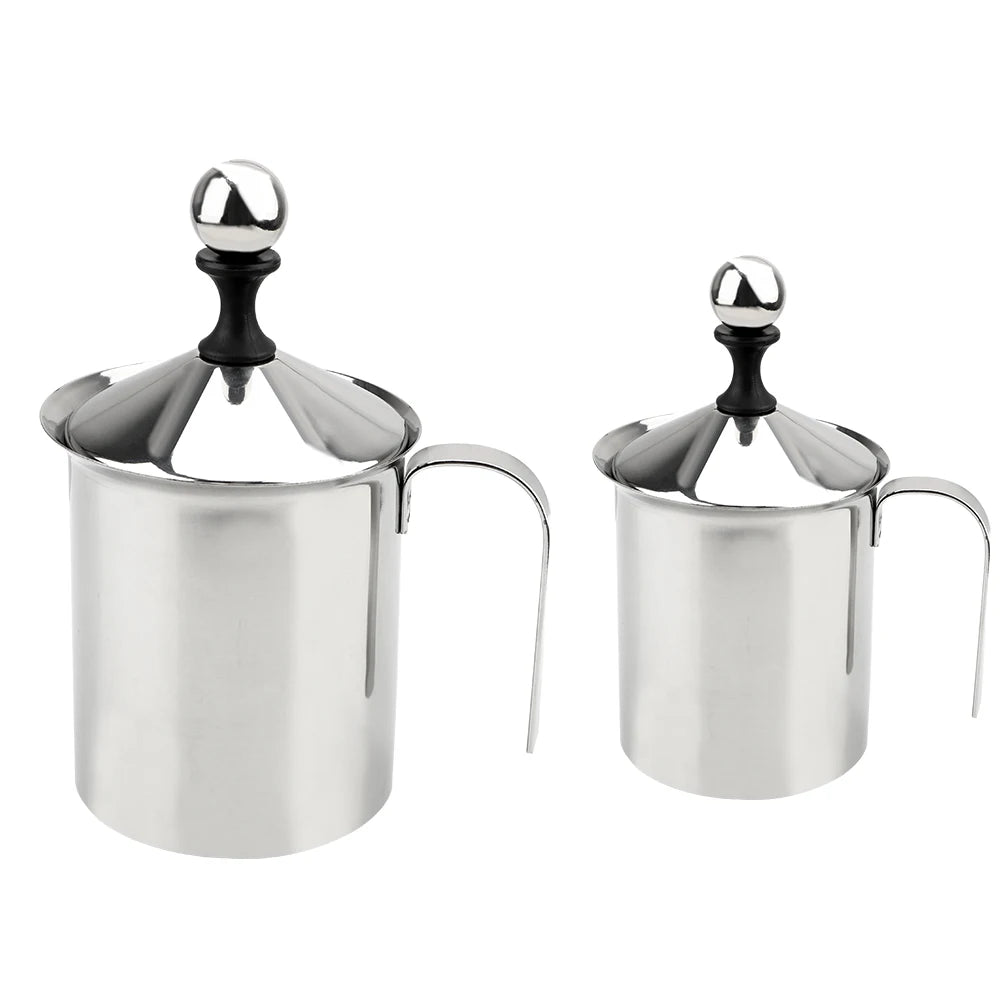 400ml Stainless Steel Manual Milk Frother for espresso machines