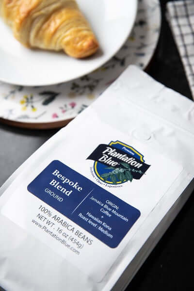 Plantation Blue Bespoke Blend: Jamaica Blue Mountain & Hawaiian Kona (16oz Ground) - Shop Coffee Hobby
