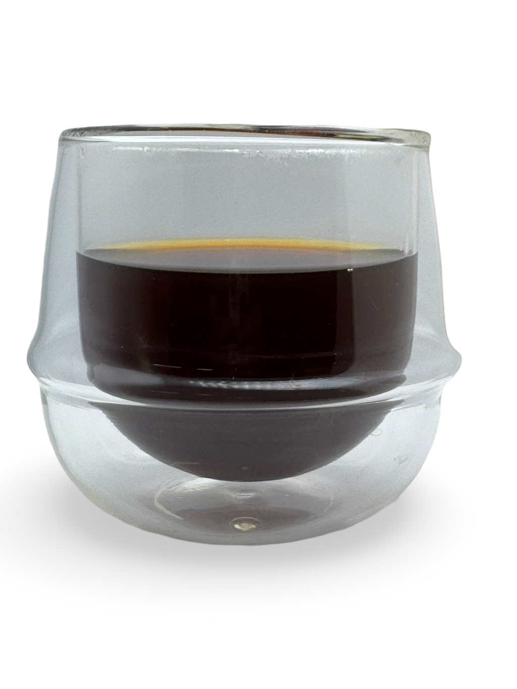 Hand-Blown Double-Wall Floating Coffee Glass – Short 250ml | Good Brothers Coffee