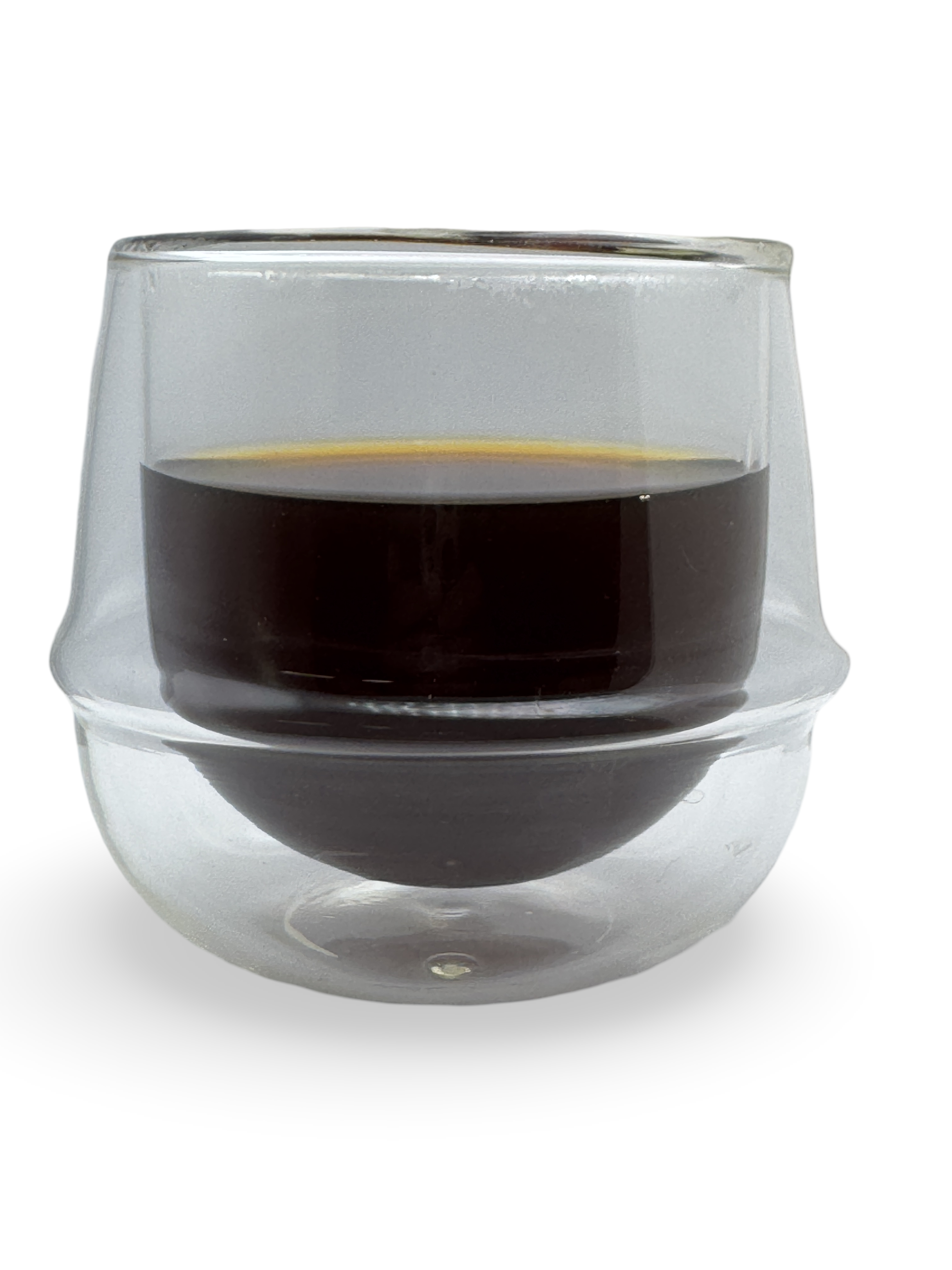 Hand-Blown Double-Wall Floating Coffee Glass – Short 250ml | Good Brothers Coffee