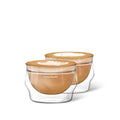 Latte Master Double‑Wall Glass – 250ml / 8.5oz (Set of 2) – Clear, Frost White, Stealth Gray