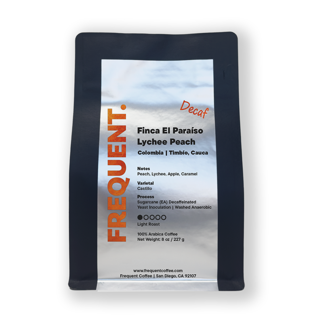 Finca El Paraíso Lychee Peach Sugarcane Decaf Coffee - Fermented | 8 oz