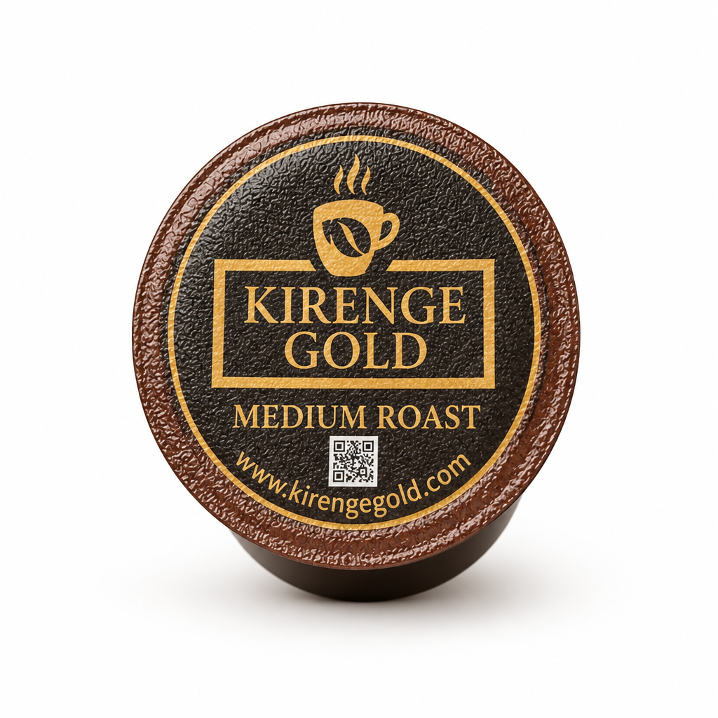 Kirenge Gold Kenyan Medium Roast Coffee Pods, Keurig® compatible.