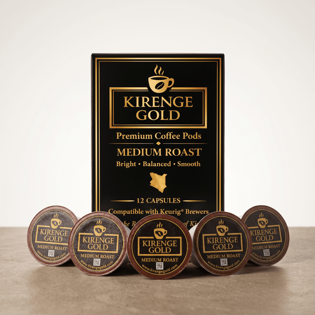 48 COUNT Kirenge Gold Kenyan Medium Roast Coffee Pods