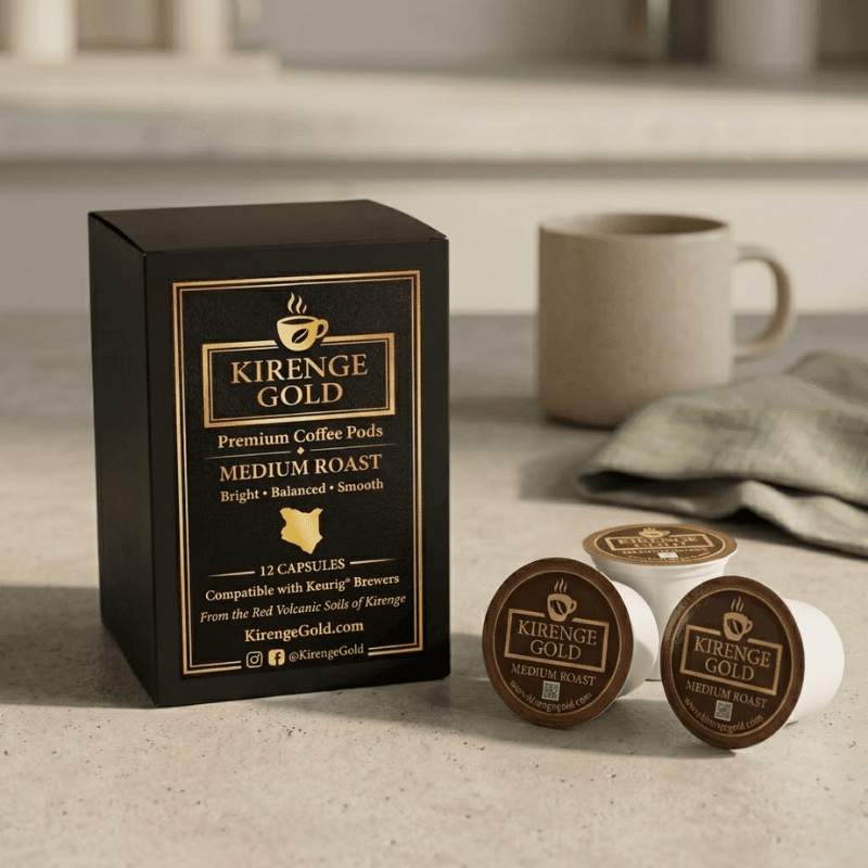 12 COUNT Kirenge Gold Kenyan Medium Roast Coffee Pods