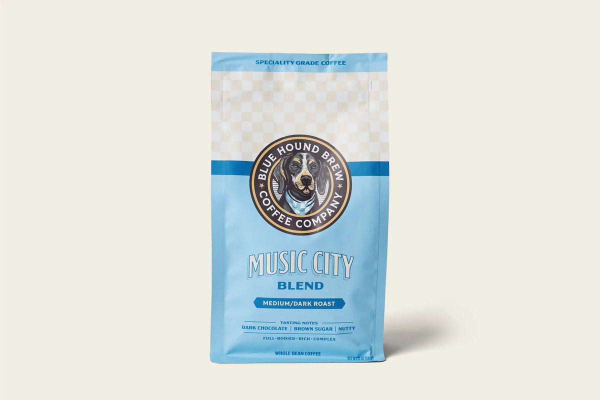 Blue Hound Brew Music City Blend Coffee, 5lb Bag, Medium-Dark Roast