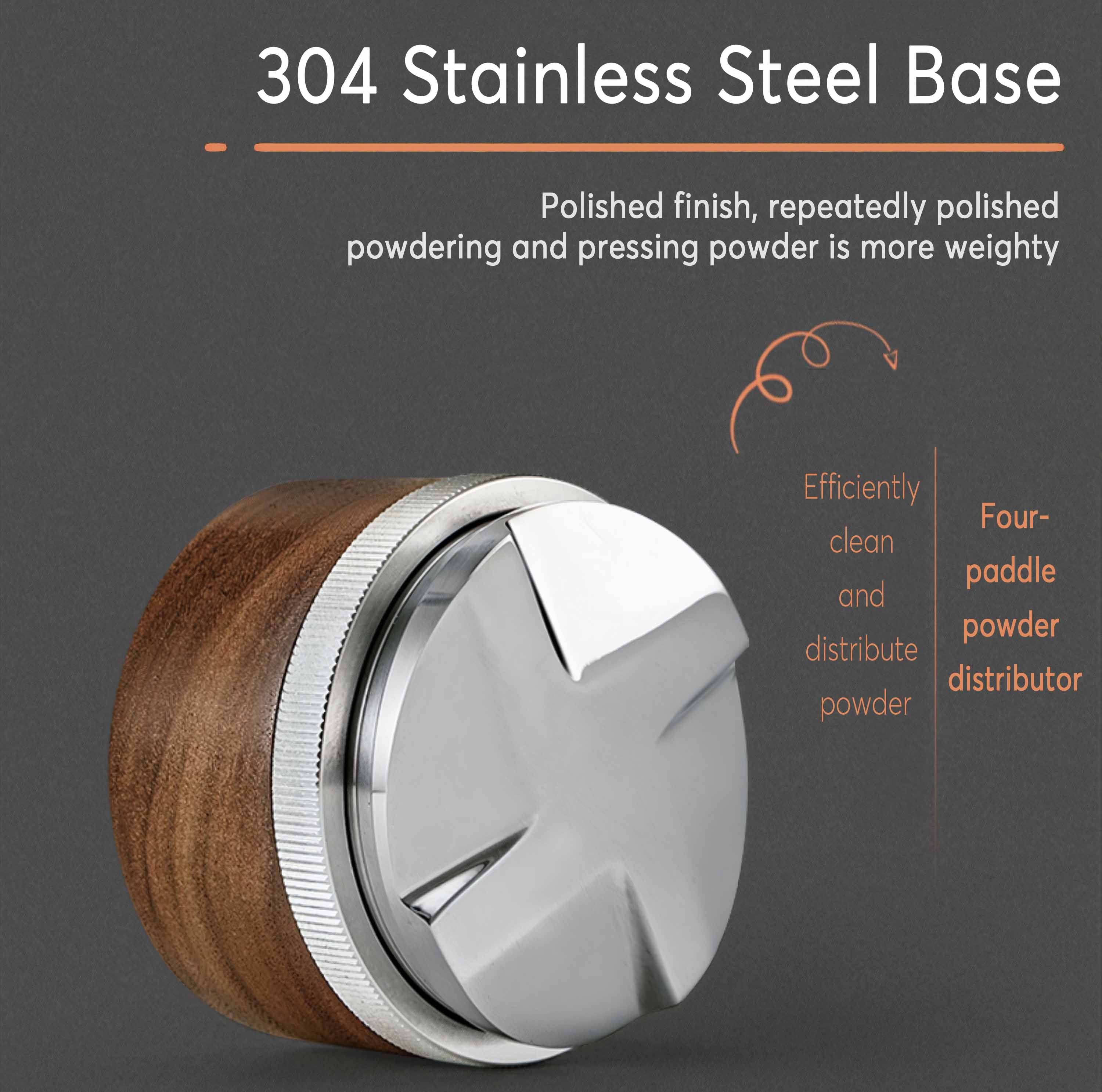 Tamper & Distributor with Wooden Handle - Shop Coffee Hobby