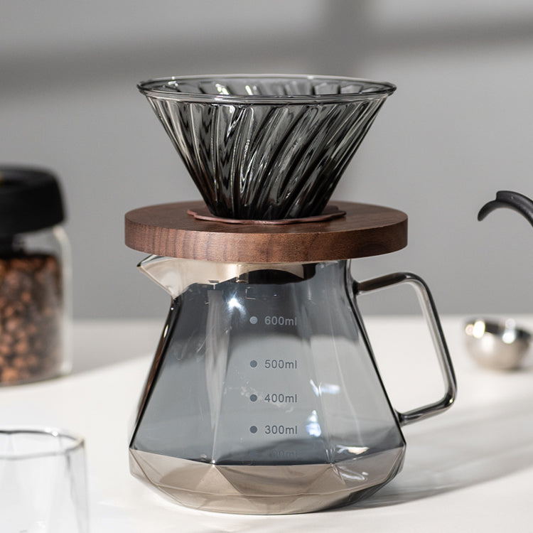 Coffee Brewing V60 Set with Walnut Wood Holder - Shop Coffee Hobby