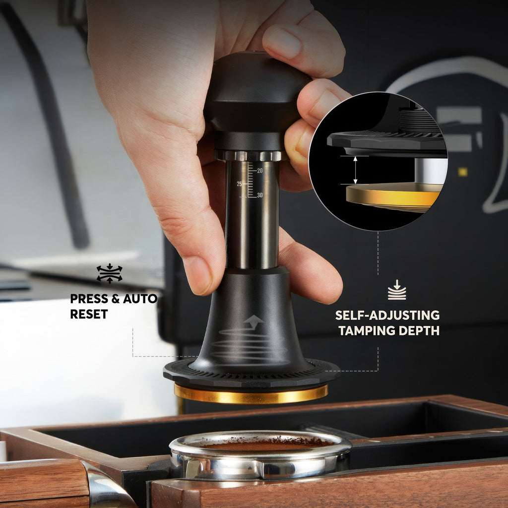 Titanium Spring-Loaded Espresso Tamper - Shop Coffee Hobby