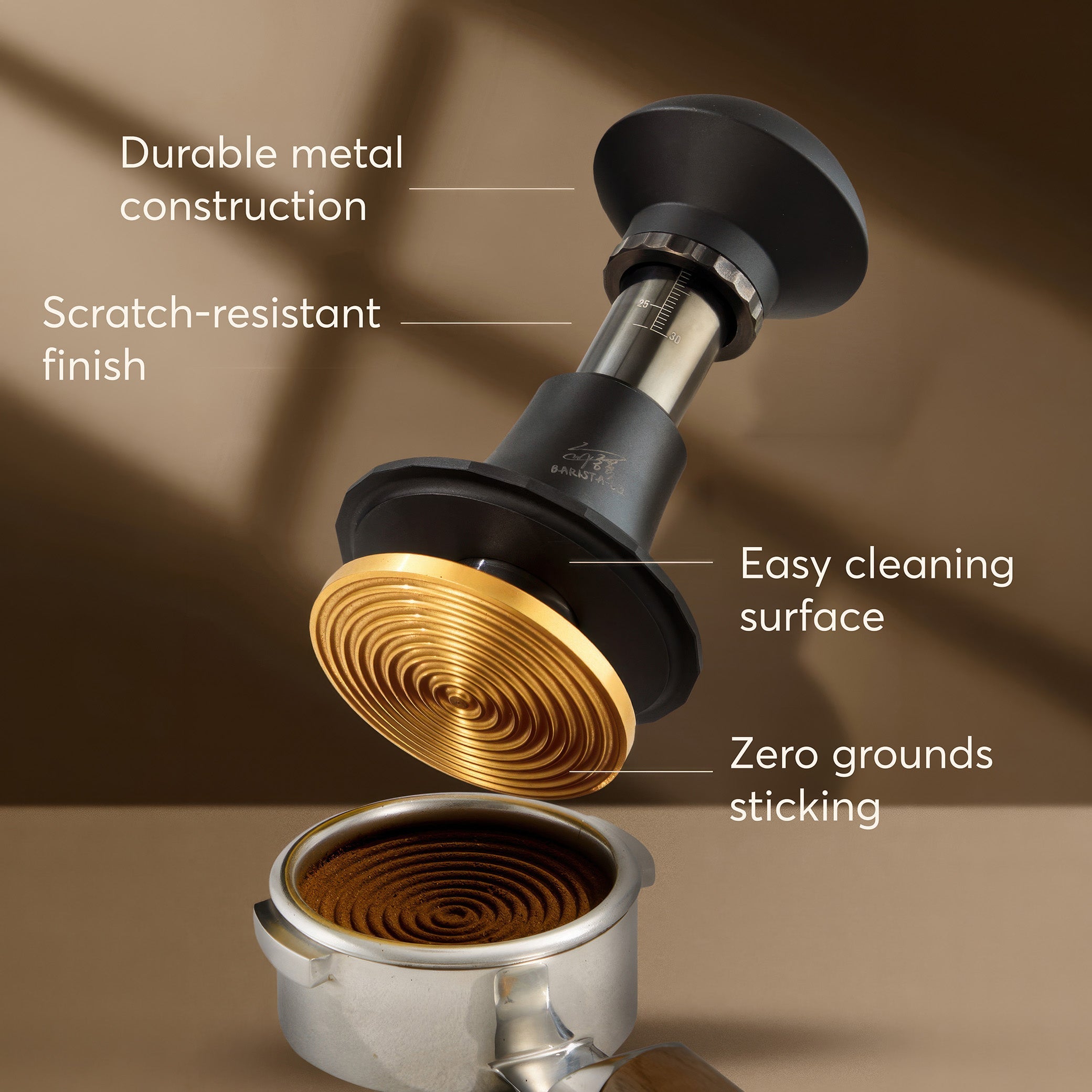 Titanium Spring-Loaded Espresso Tamper - Shop Coffee Hobby