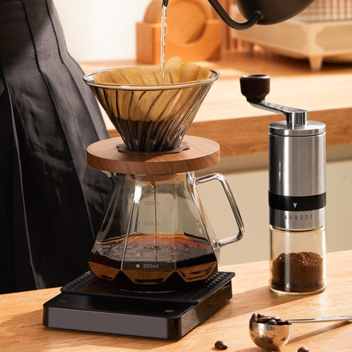 Coffee Brewing V60 Set with Walnut Wood Holder - Shop Coffee Hobby