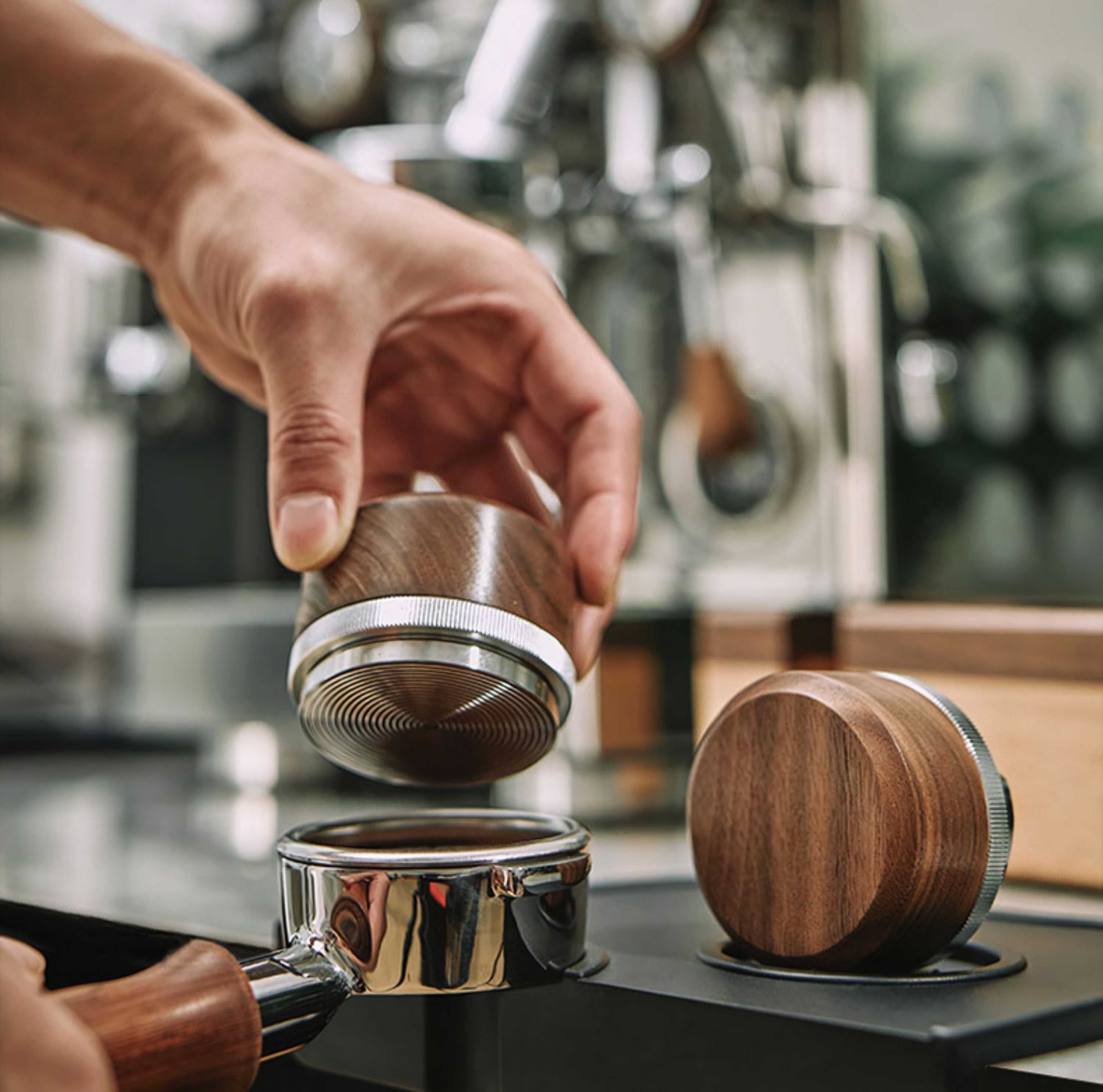 Tamper & Distributor with Wooden Handle - Shop Coffee Hobby