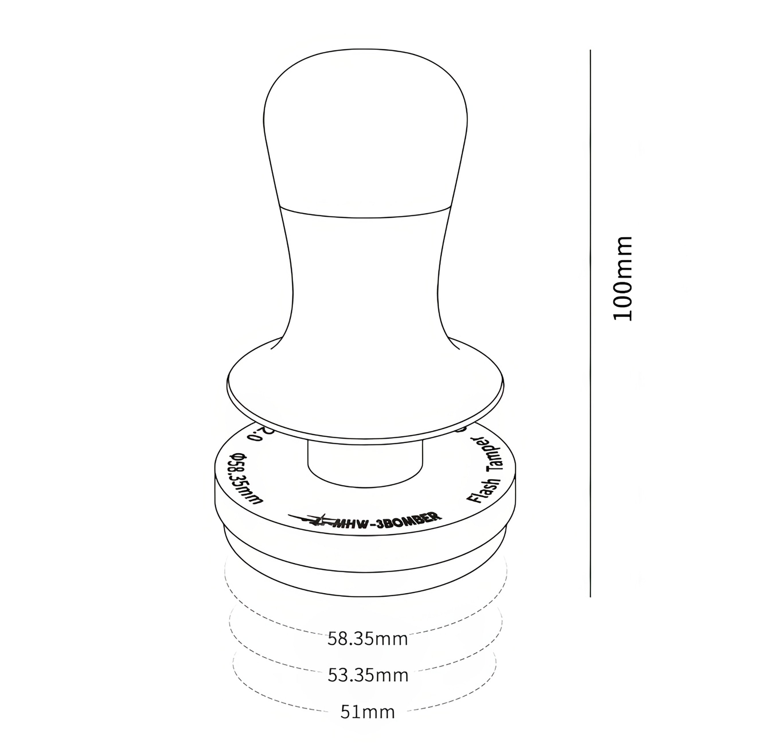 Flash Constant Pressure Tamper 2.0 - Audible Click - Shop Coffee Hobby