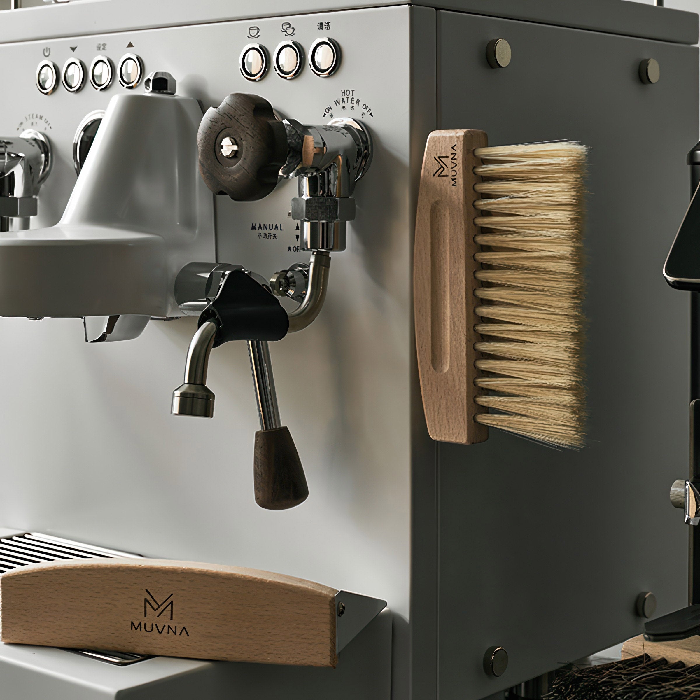 Solid Wood Coffee Cleaning Brush Set - Shop Coffee Hobby