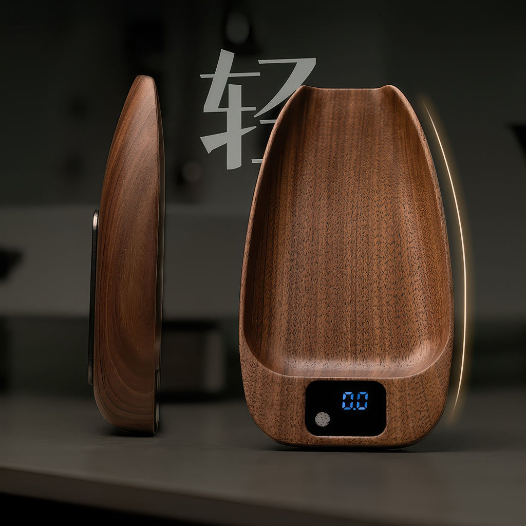 Walnut Wood Coffee Scale for Espresso - Shop Coffee Hobby