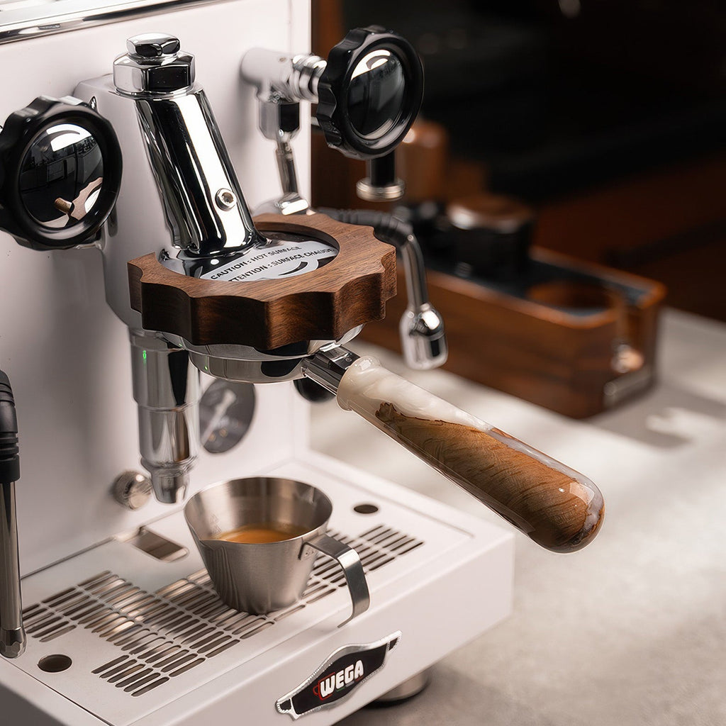 Walnut & Resin Handle Bottomless Portafilter - Shop Coffee Hobby